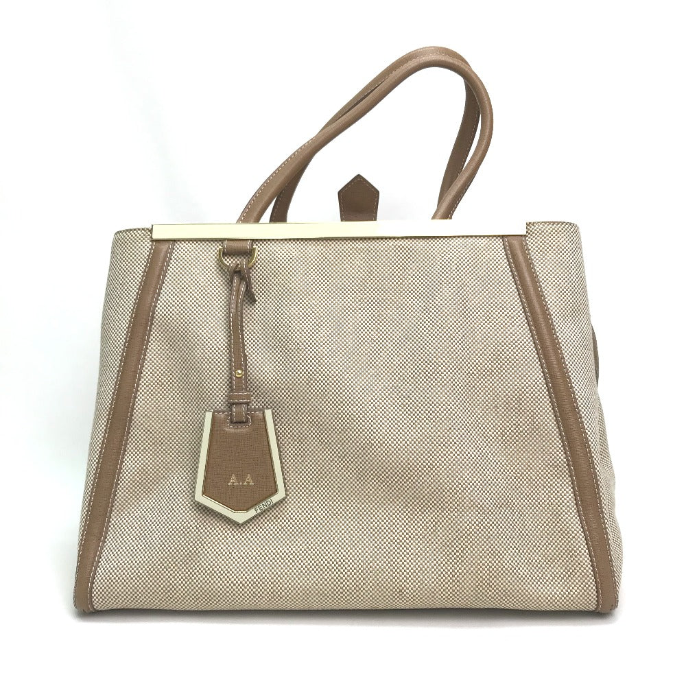 FENDI Handbag 8BH250 Canvas / leather Brown To joule Women