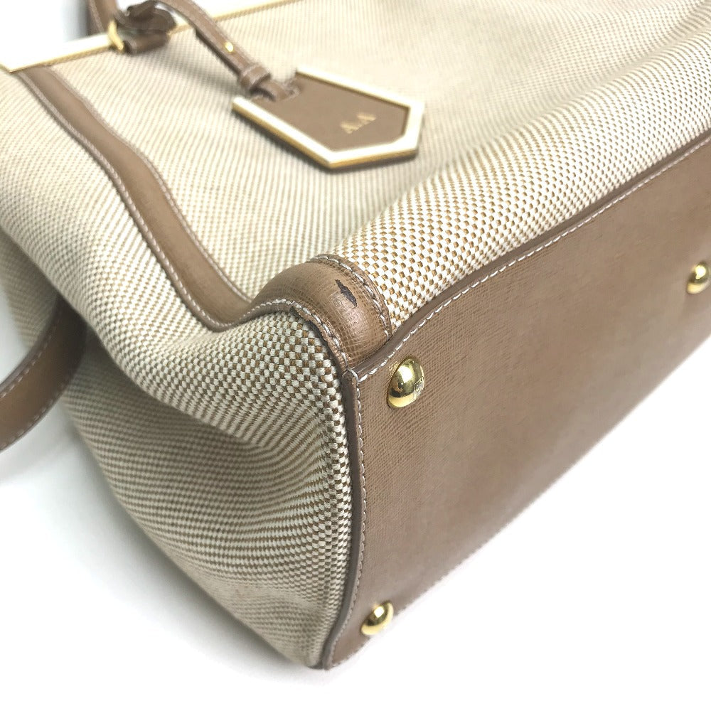 FENDI Handbag 8BH250 Canvas / leather Brown To joule Women