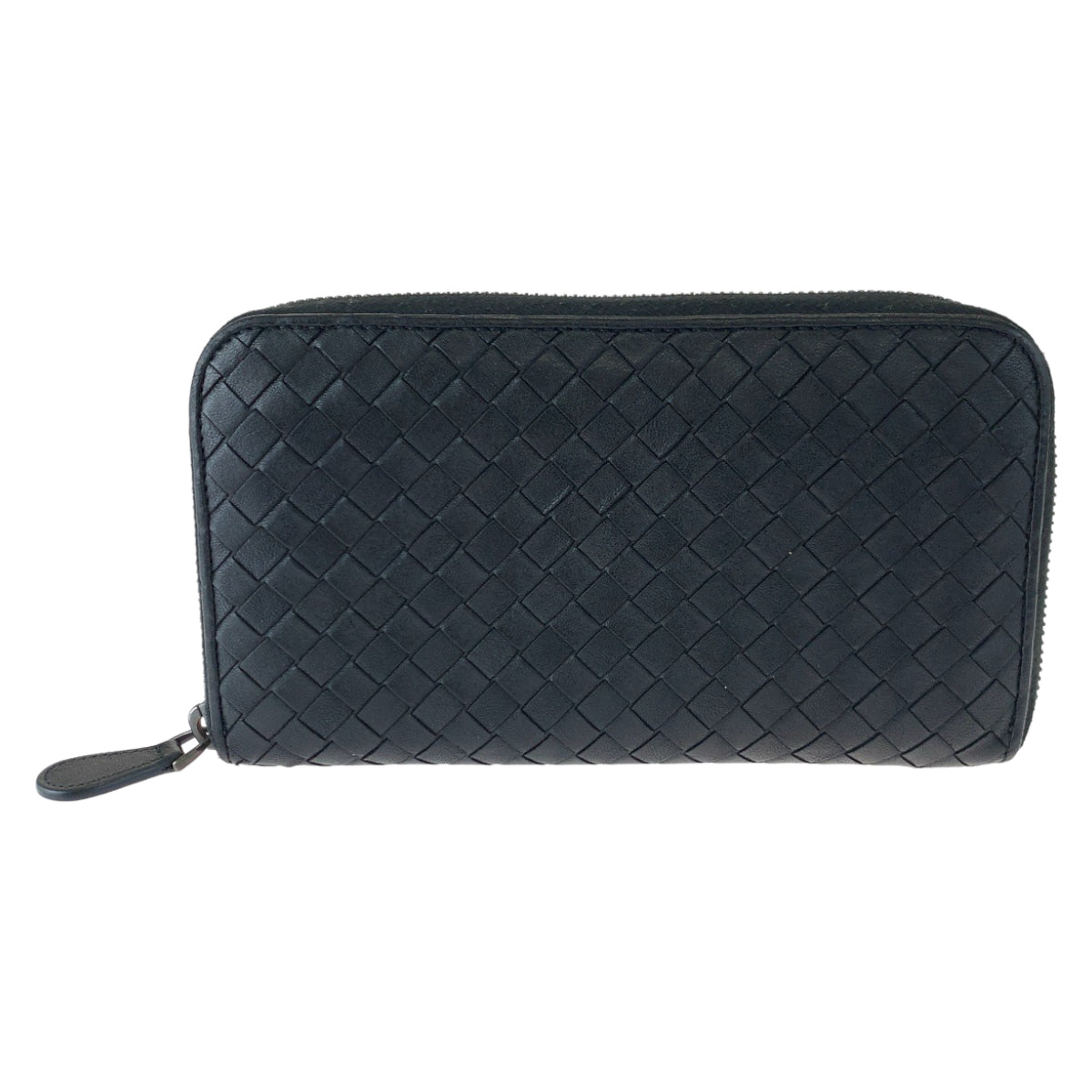 Bottega Veneta Intrecciato Lambskin Long Wallet Black