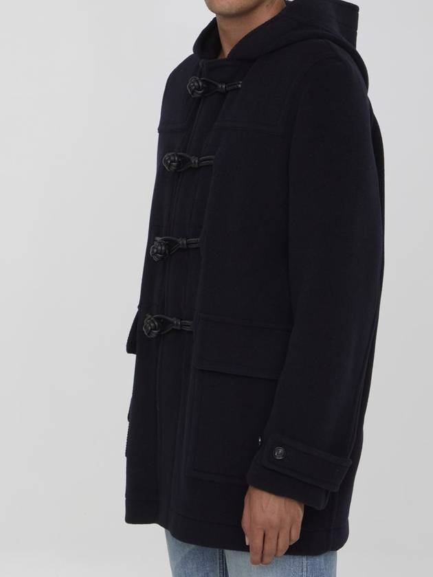 Bottega Veneta Knot Wool Duffel Coat Navy