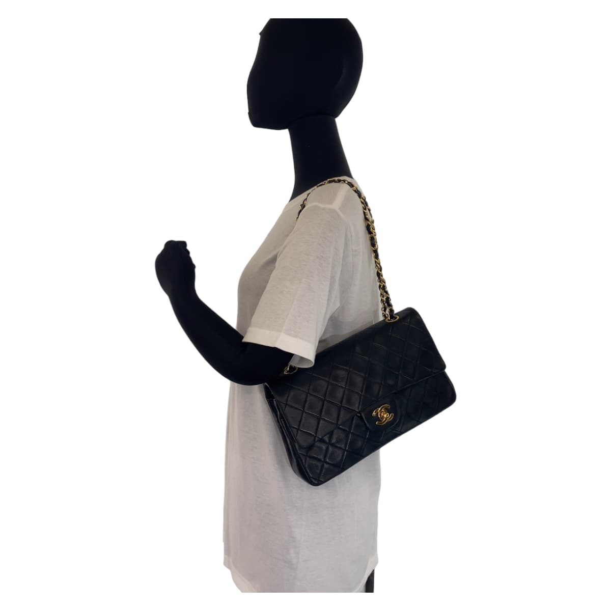 Chanel Vintage Matelasse Double Flap Lambskin Shoulder Bag