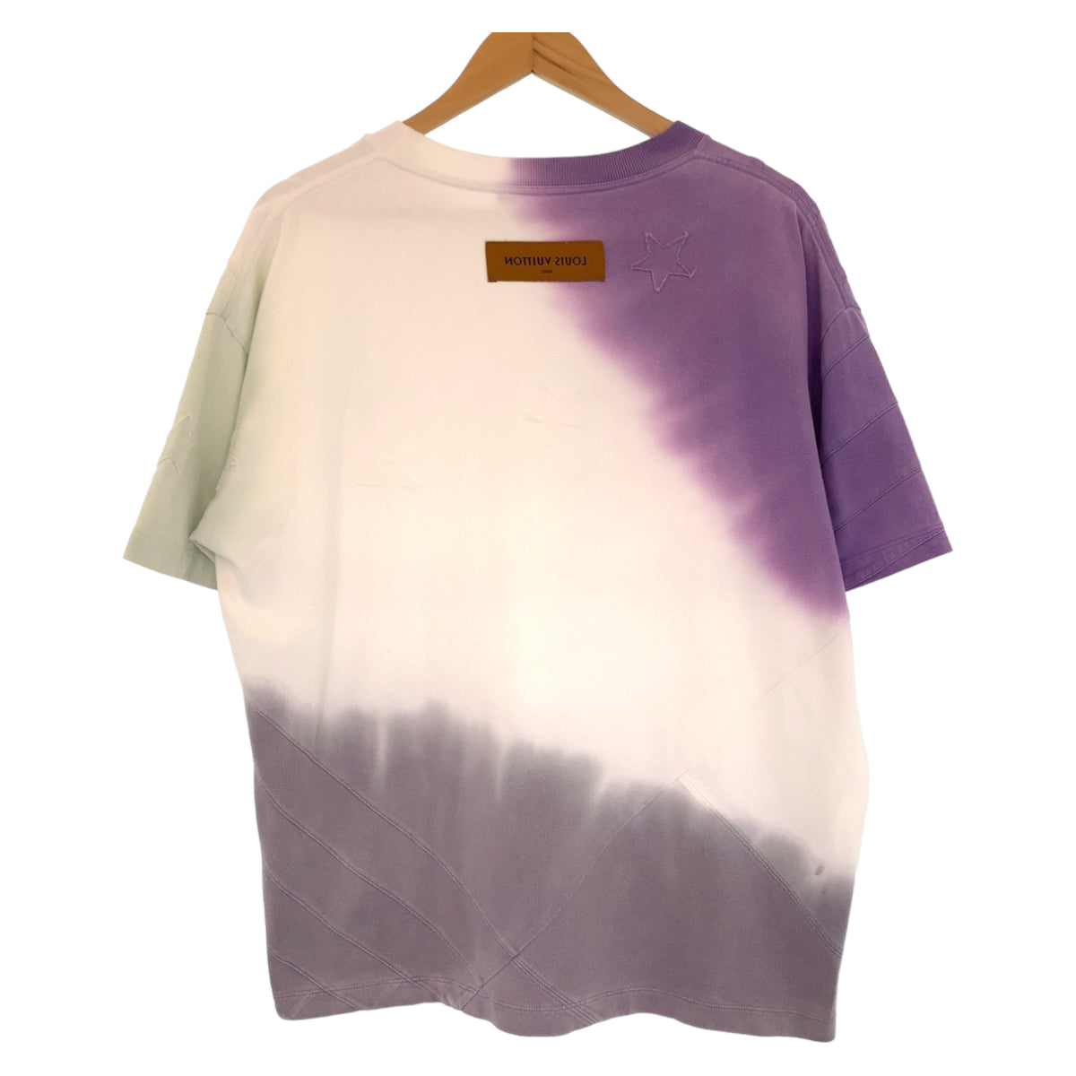 Louis Vuitton Tie-Dye Patchwork Flags Dip Cotton T-Shirt