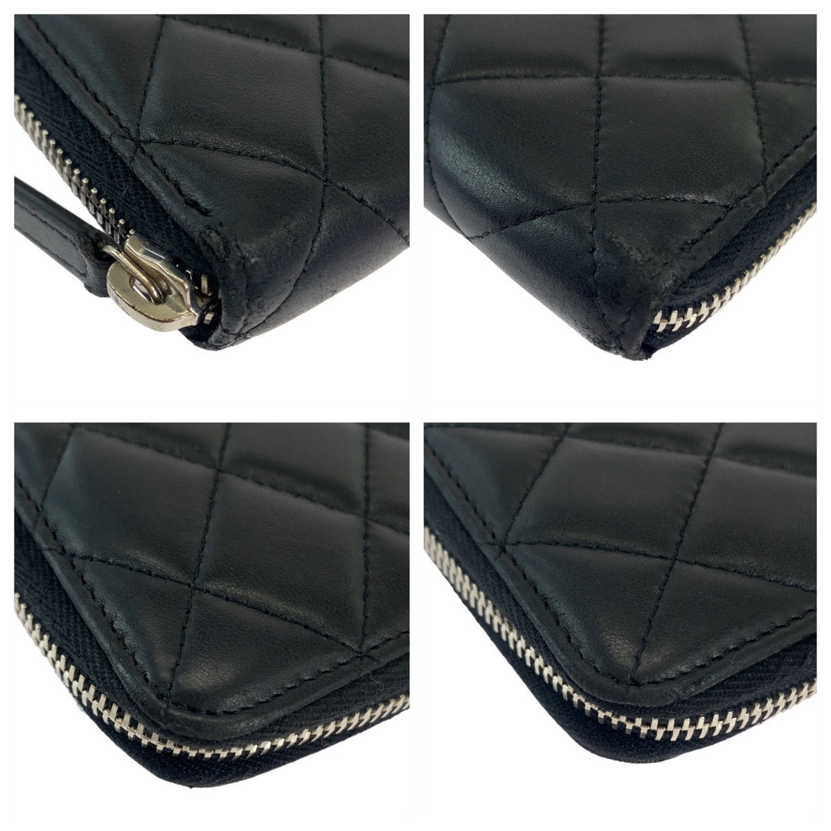 Chanel Matelasse Lambskin Long Wallet Black