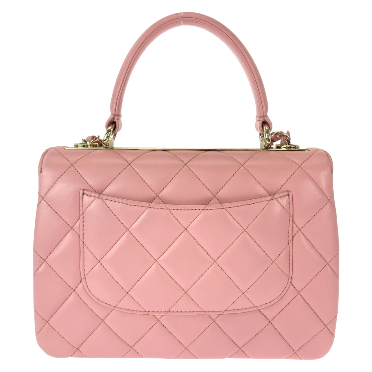 Chanel Lambskin Matelasse Coco Mark Turn Lock Handbag