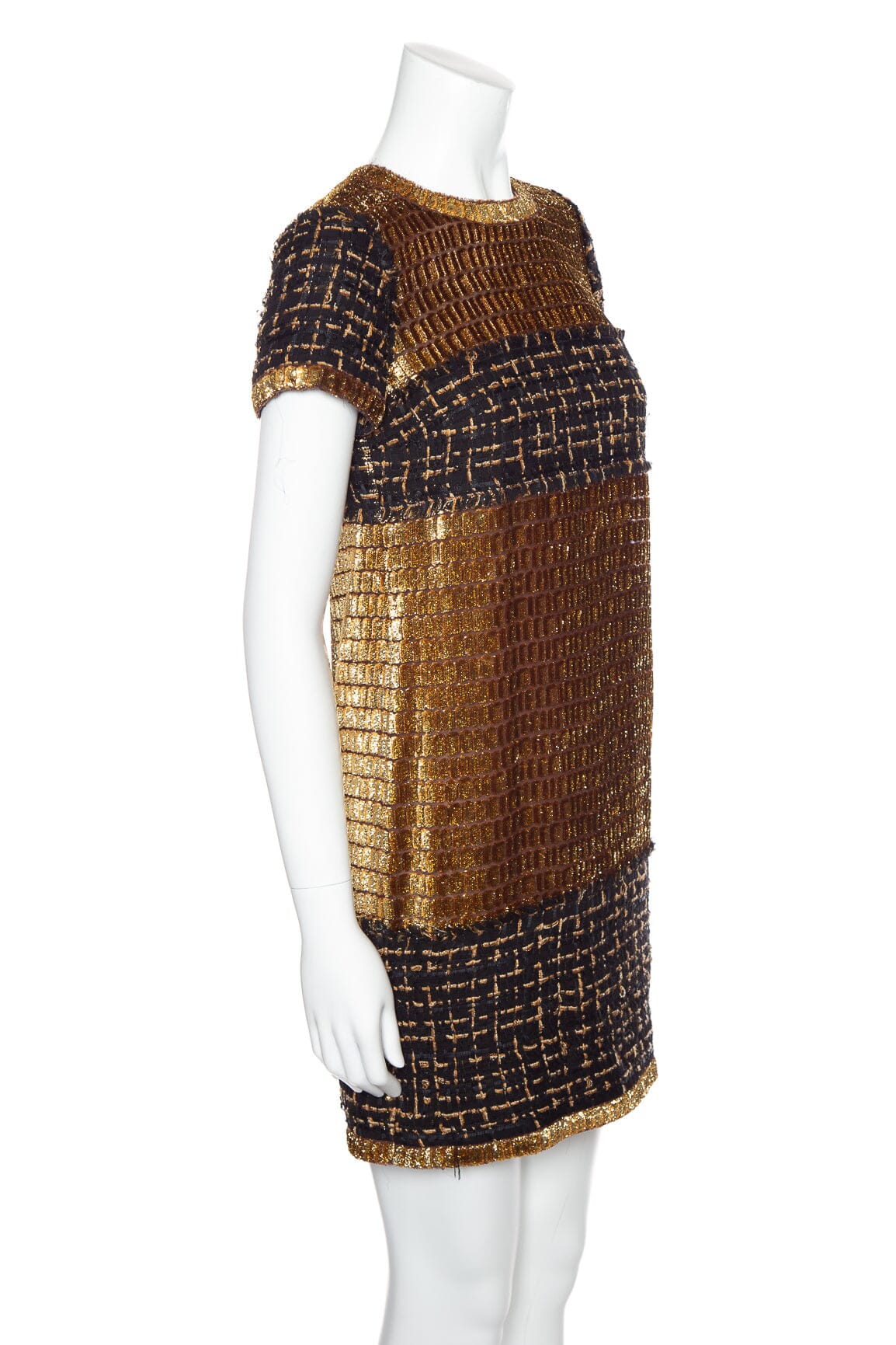 Chanel Black and Gold 2011 Resort Runway Dress SZ 38