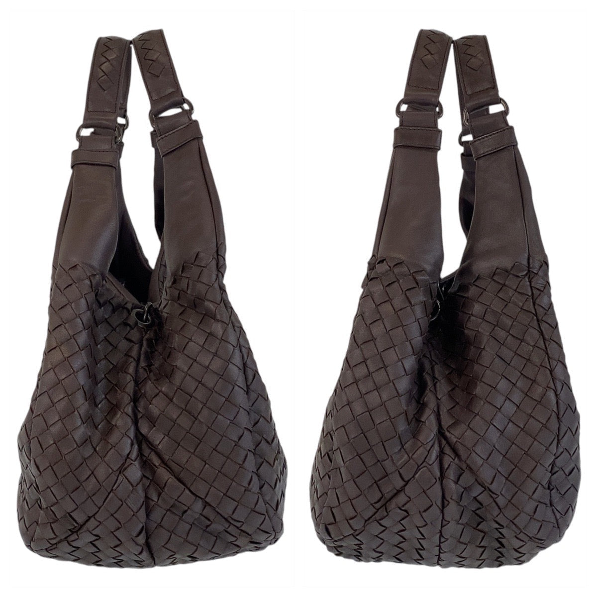 Bottega Veneta Brown Leather Hobo Shoulder Bag