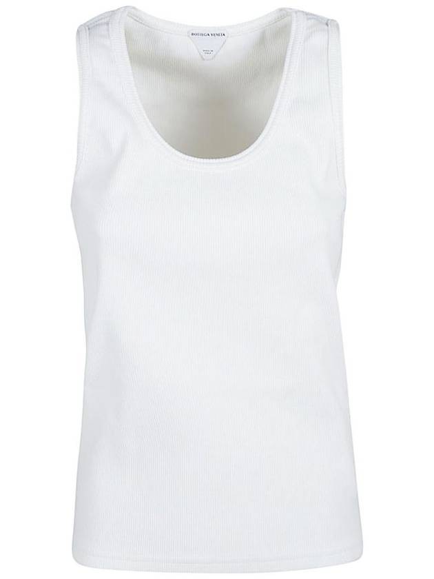 Bottega Veneta Slim Fit Stretch Cotton Sleeveless White