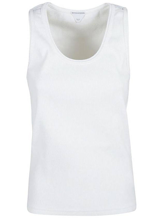 Bottega Veneta Slim Fit Stretch Cotton Sleeveless White