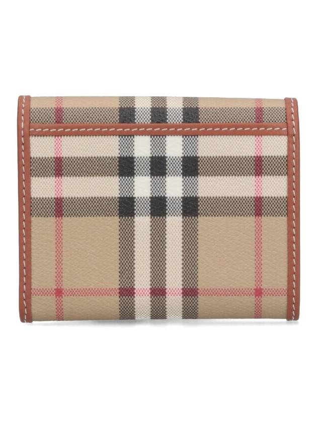 Burberry Check Half Wallet Beige