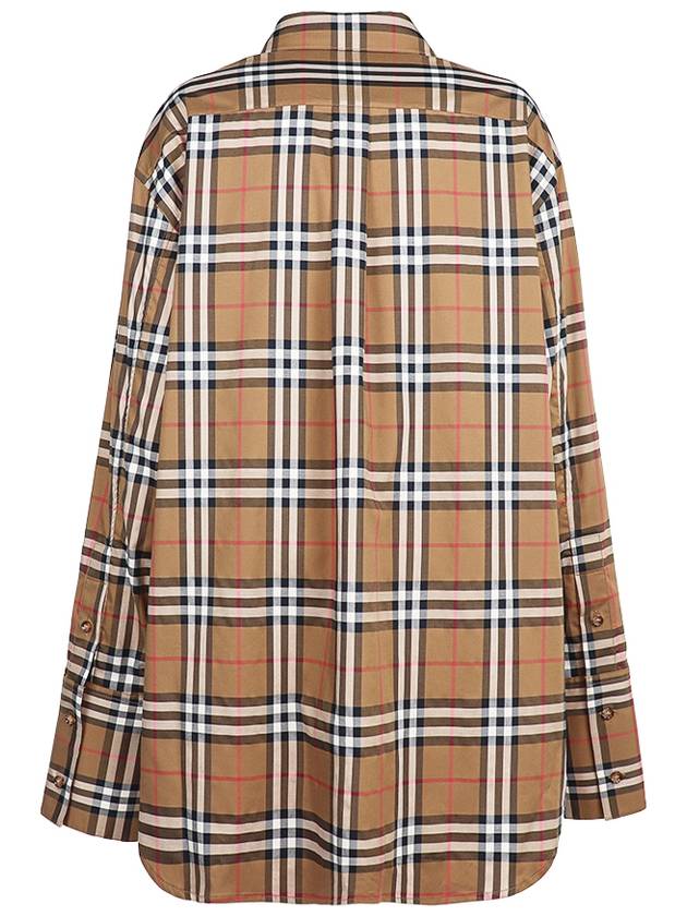 Burberry Check Cotton Long Sleeve Shirt Brown