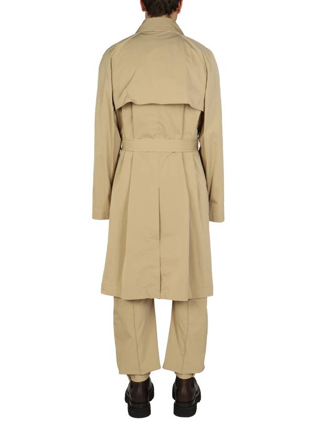 Bottega Veneta Men's Double Breasted Trench Coat Beige