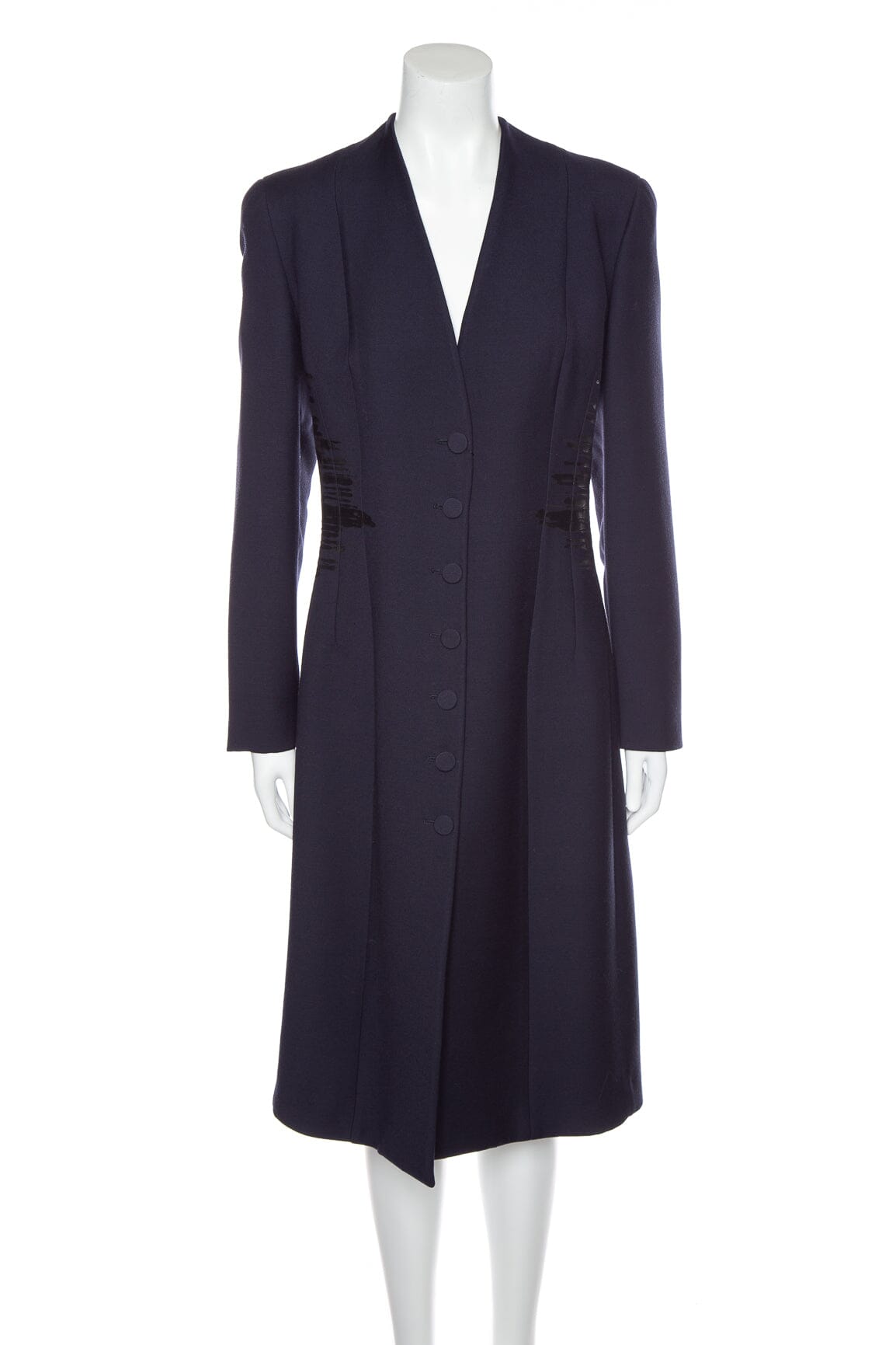 Bottega Veneta Navy Button Down Coat SZ 46