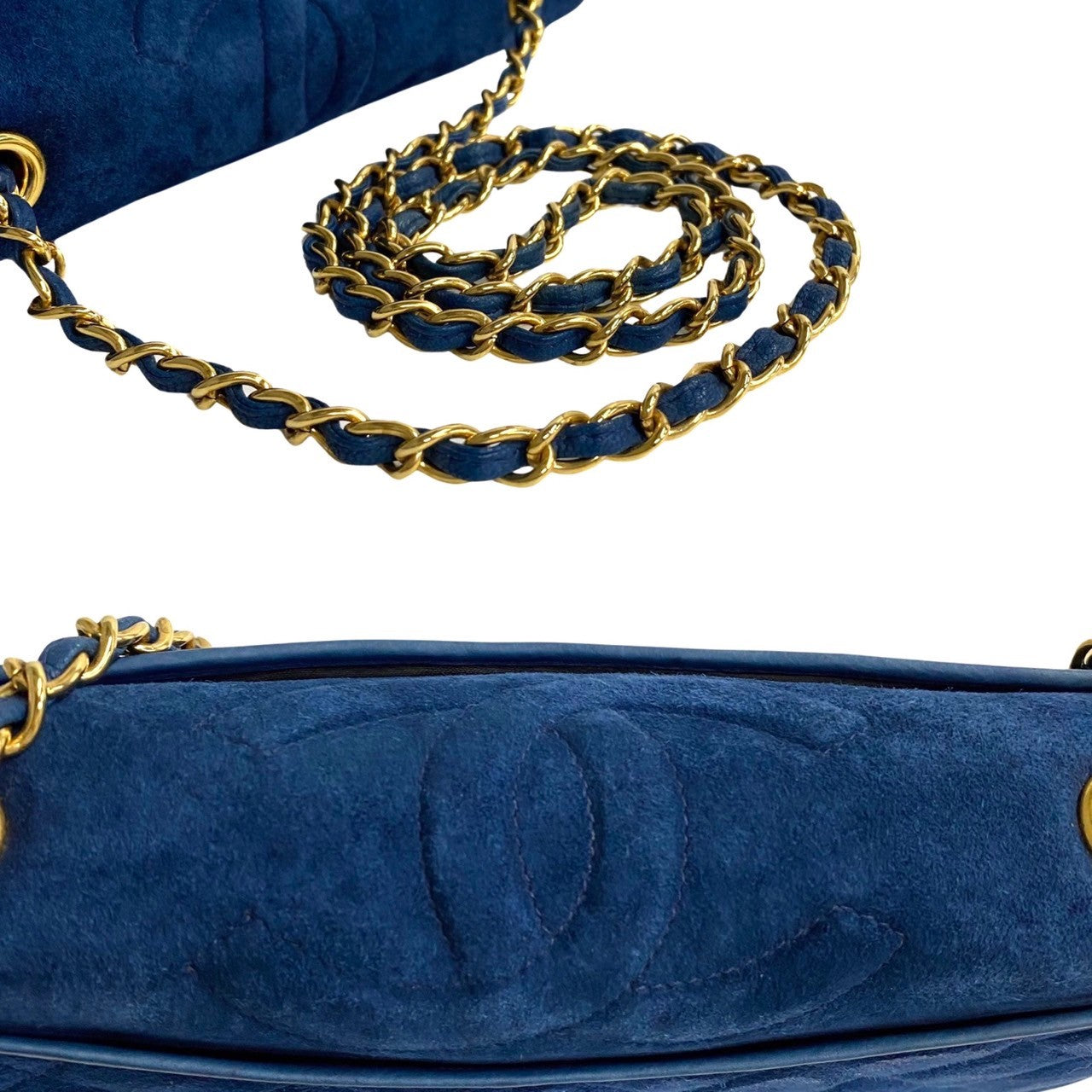 Chanel CC Suede Chain Shoulder Bag Suede Shoulder Bag 02493 in New Condition