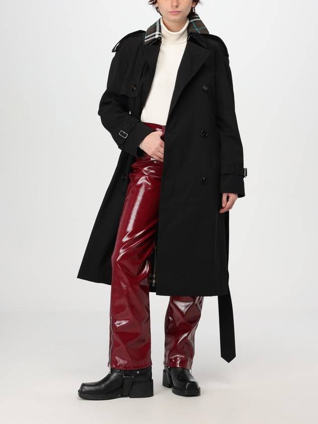 Burberry Detachable Collar Trench Coat Black