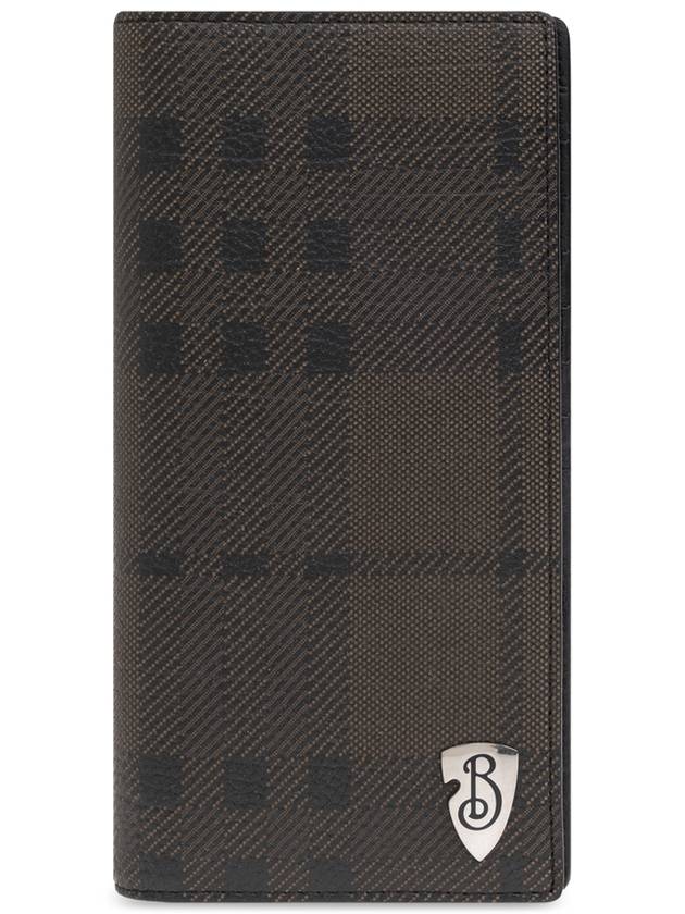 Burberry B Shield Bifold Long Wallet Slate