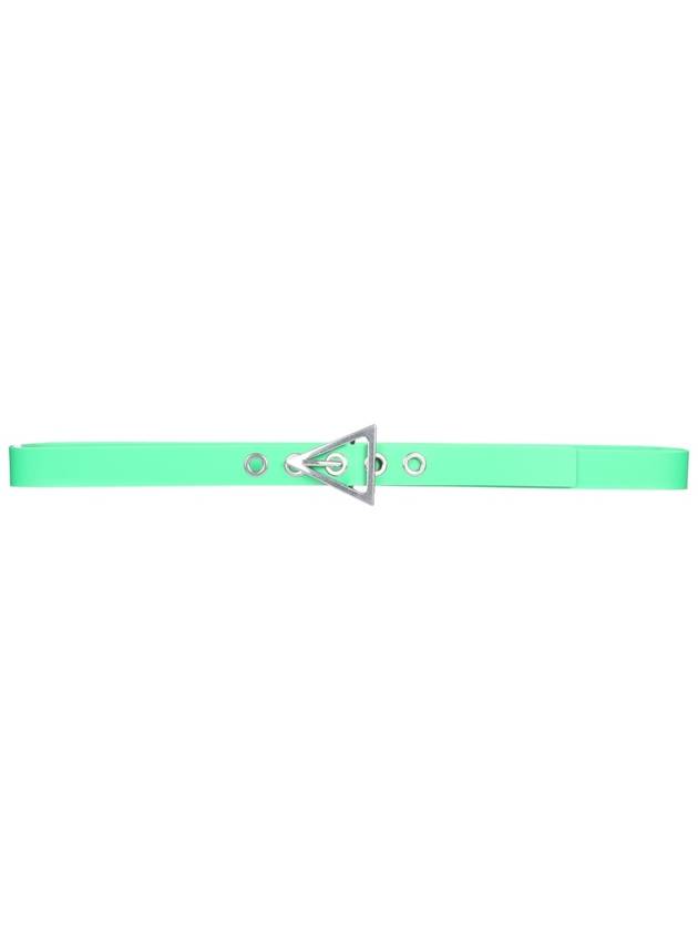 Bottega Veneta Triangle Buckle Rubber Belt Parakeet
