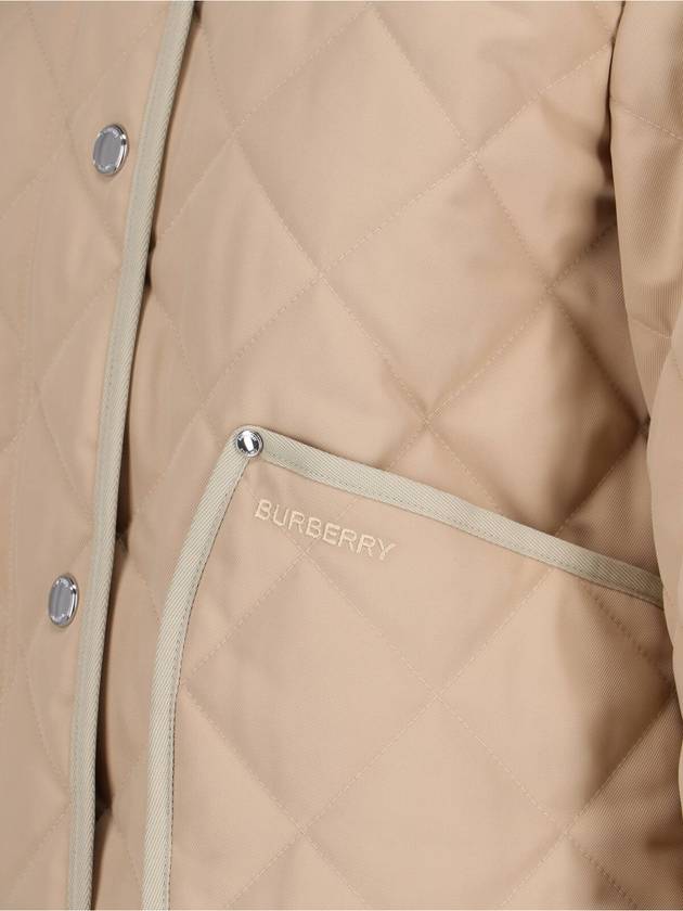 Burberry Quilted Classic Collar Jacket Beige
