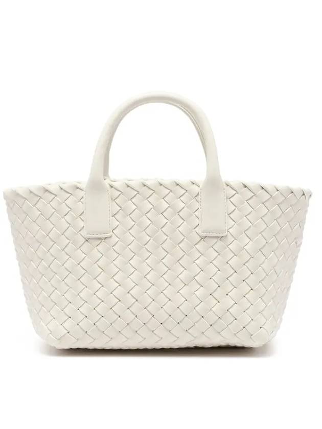 Bottega Veneta Mini Cava Tote Bag White