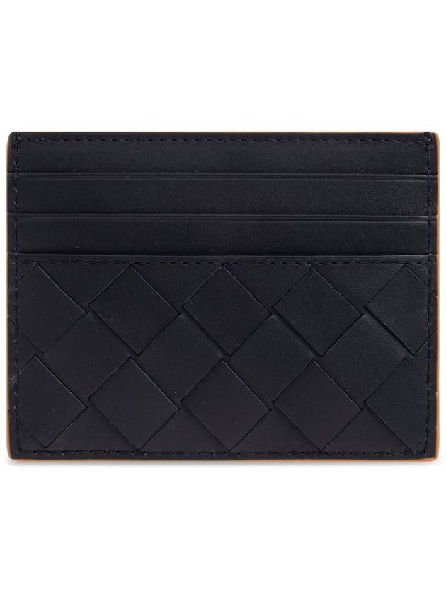 Bottega Veneta Intrecciato Leather Card Wallet Navy