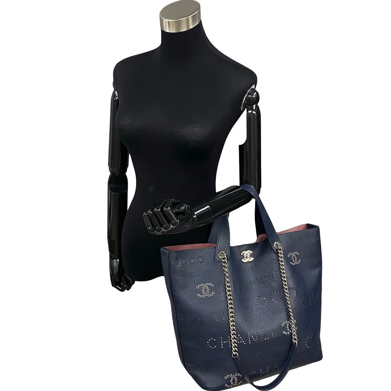 Chanel CC Logo Eyelets Bag  Leather Tote Bag in New Condition