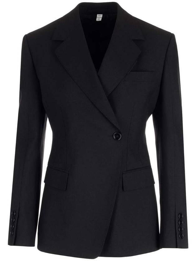 Burberry Women's Wool Tailored Blazer Jacket Black