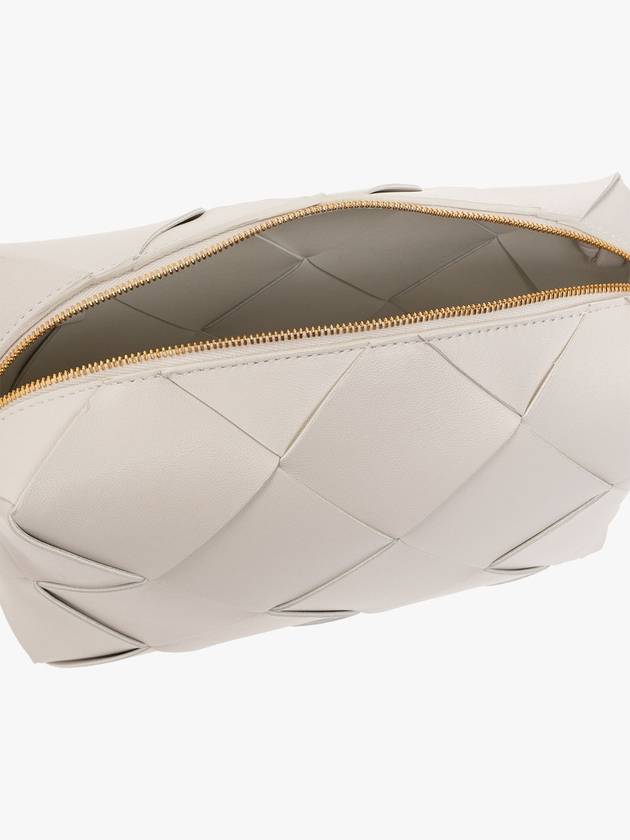 Bottega Veneta Cassette Intrecciato Small Cross Bag White