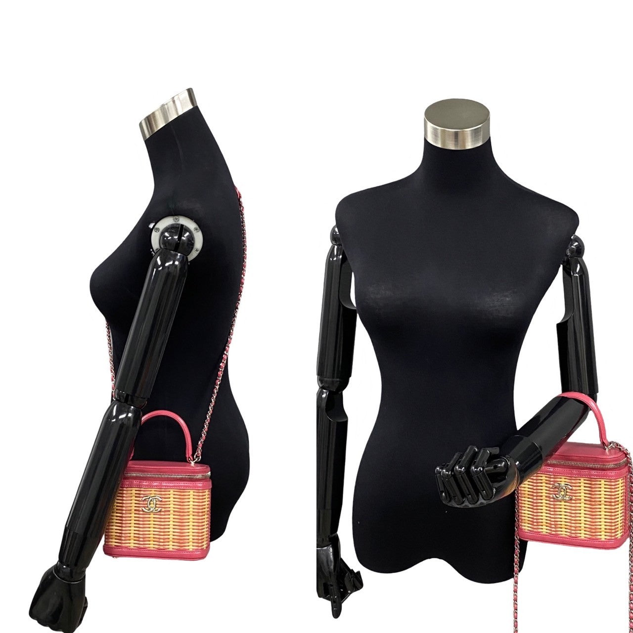 Chanel CC Raffia Vanity Case Natural Material Crossbody Bag