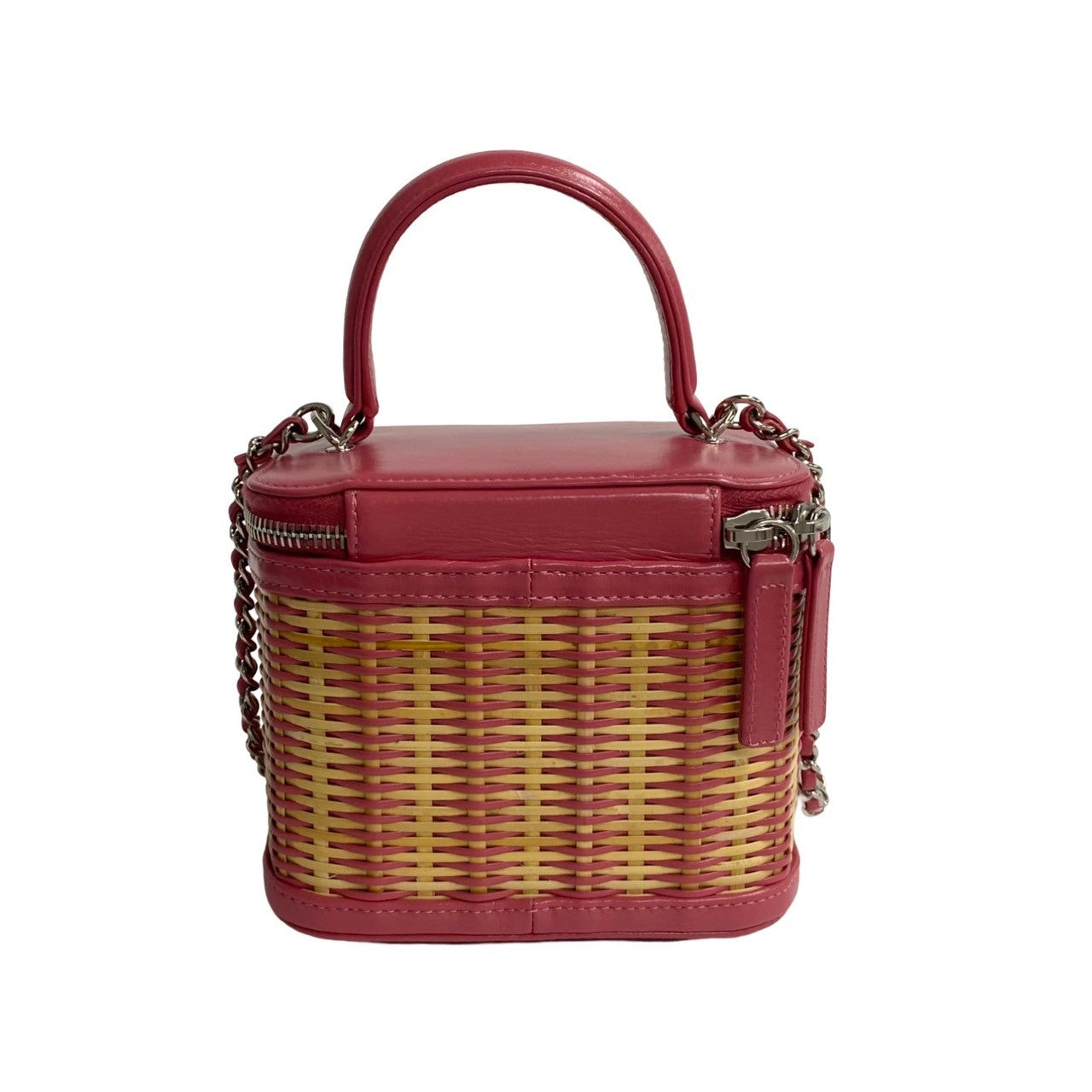 Chanel CC Raffia Vanity Case Natural Material Crossbody Bag