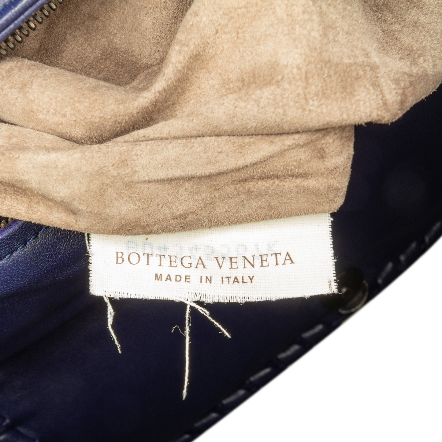 Blue Bottega Veneta Small Intrecciato Olimpia Shoulder Bag