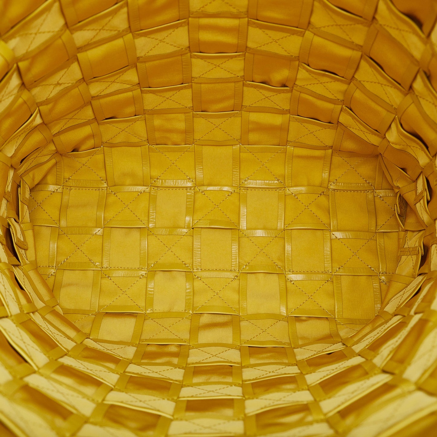 Yellow Bottega Veneta Maxi Nappa Intrecciato Cassette Tote