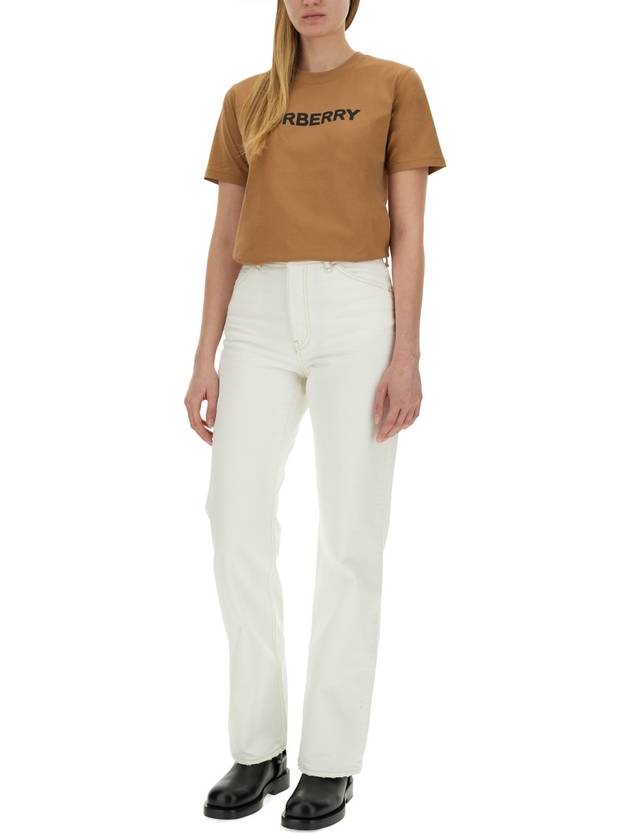 Burberry Logo Print T-Shirt Brown