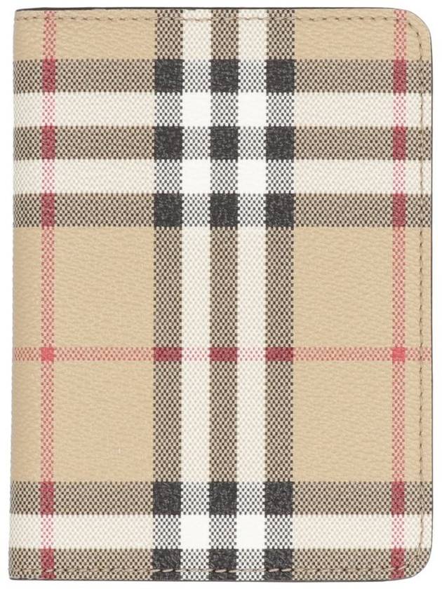 Burberry Vintage Check Passport Wallet Beige