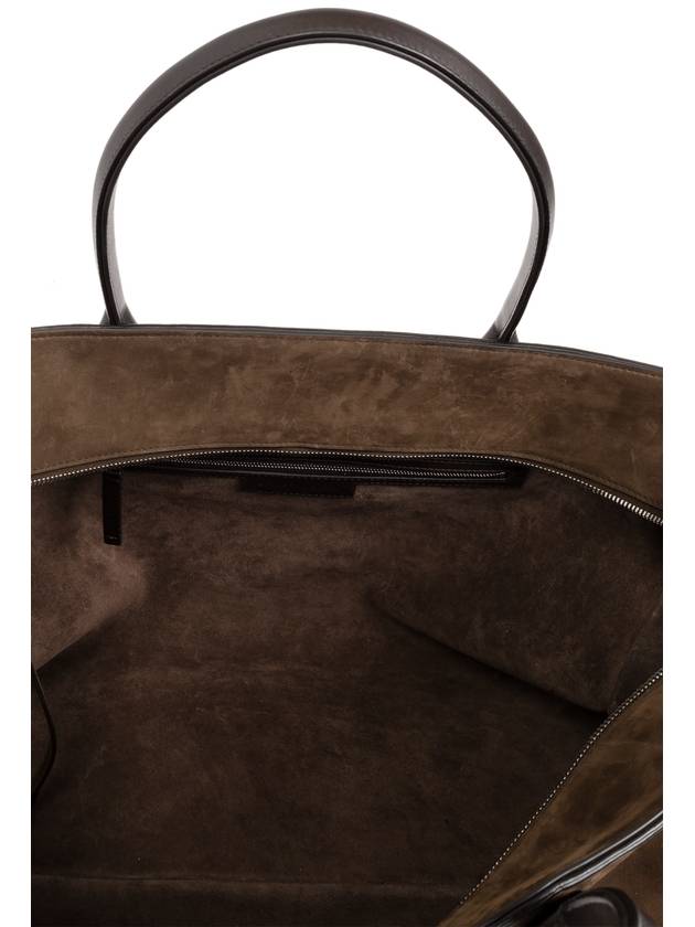 Bottega Veneta Bottega Veneta Suede Shopper Bag, Men's, Brown