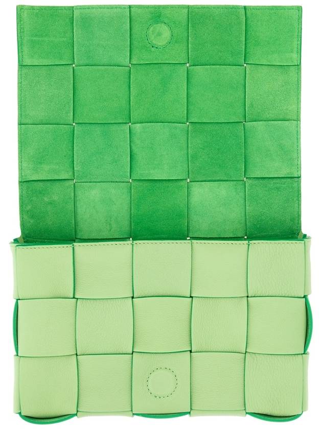 Bottega Veneta Lambskin Small Cross Bag Light Green