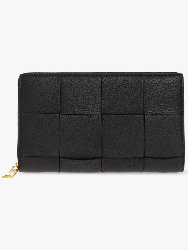 Bottega Veneta Intrecciato zipper around long wallet
