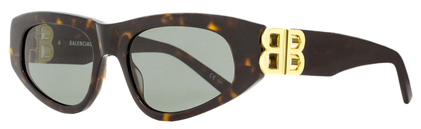 Balenciaga Women's Cateye Sunglasses BB0095S 002 Havana/Gold 53mm