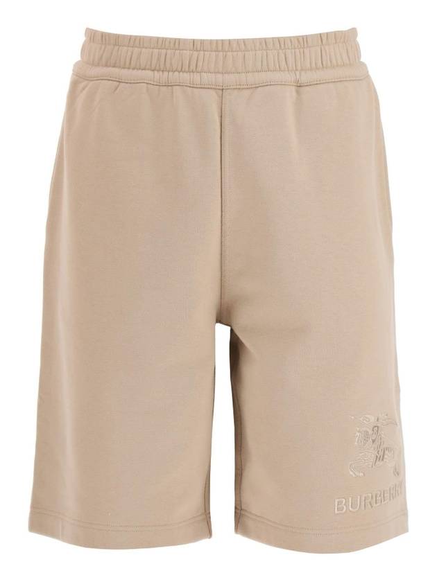 Burberry Embroidered EKD Sweat Shorts Beige