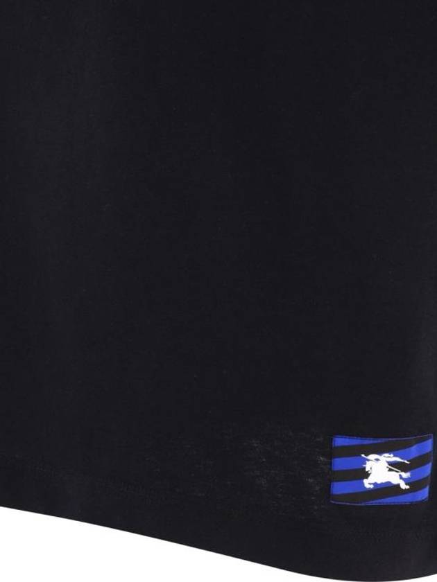 Burberry Equestrian Knight Patch Cotton Short Sleeve T-Shirt Black