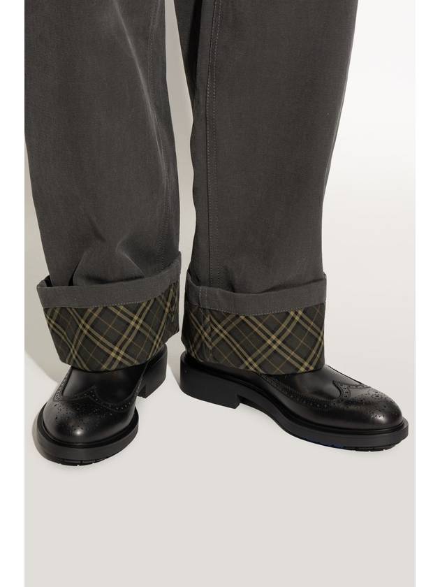 Burberry Burberry Leather Ankle Boots, Men's, Black