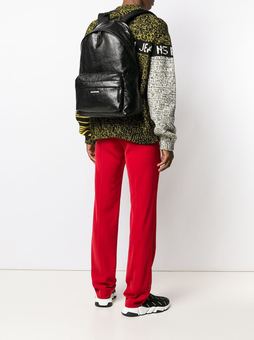 BALENCIAGA Leather Explorer Backpack for Men