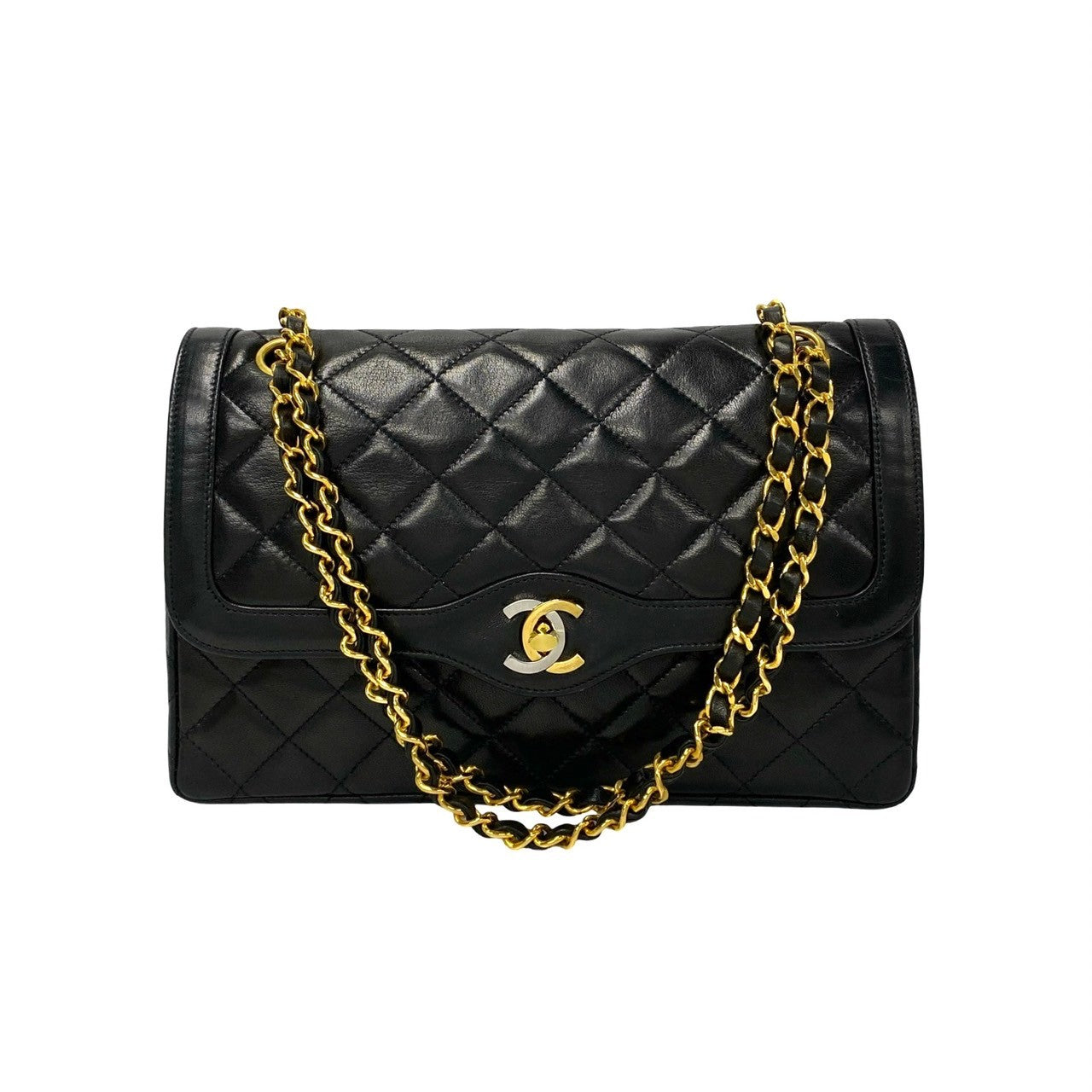 Chanel CC Paris Double Flap Bag  Leather Crossbody Bag