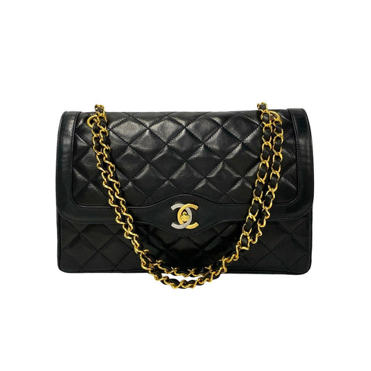 Chanel CC Paris Double Flap Bag  Leather Crossbody Bag