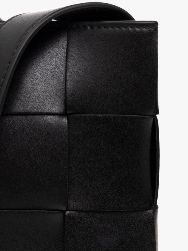 Bottega Veneta Cassette Intrecciato Mini Cross Bag Black