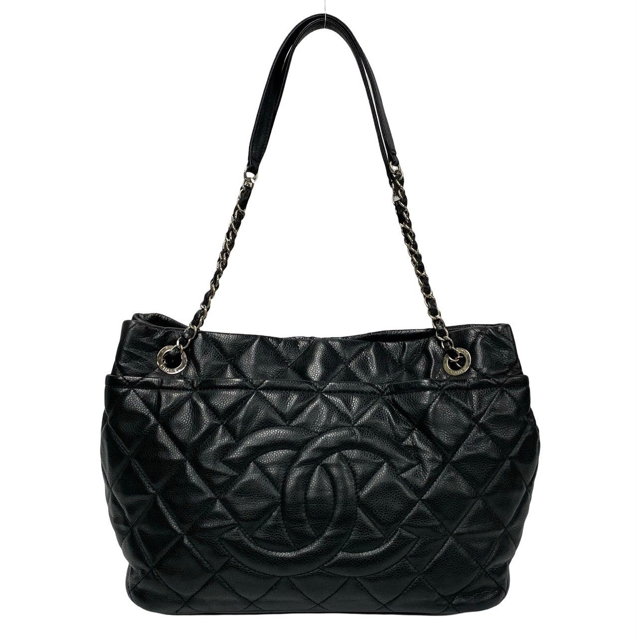 Chanel CC Caviar Chain Tote Bag  Leather Tote Bag