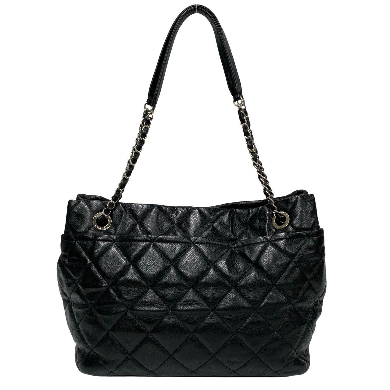 Chanel CC Caviar Chain Tote Bag  Leather Tote Bag