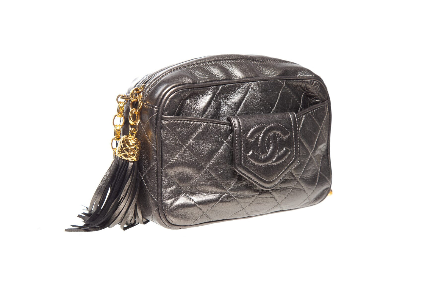 Chanel Vintage 1989-1991 Metallic Cross-Body
