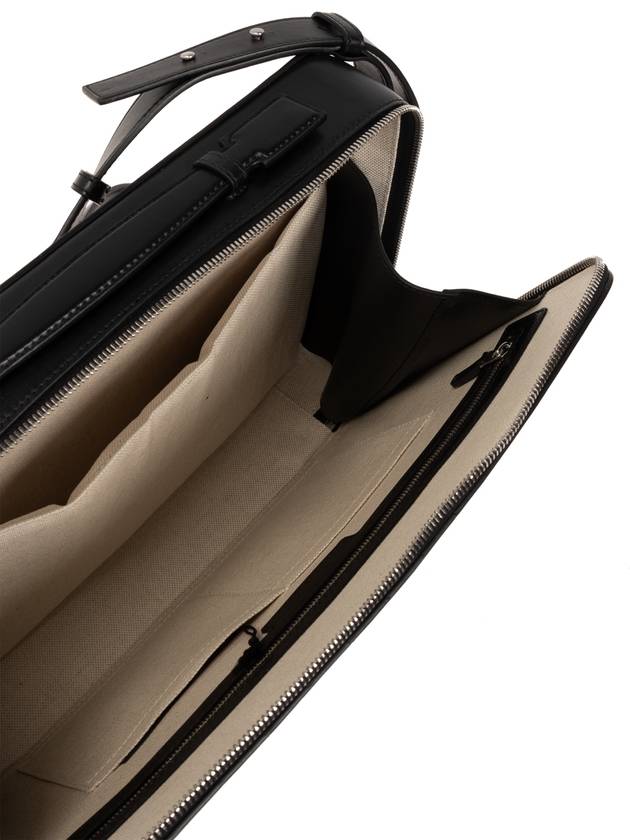 Bottega Veneta Intrecciato Leather Brief Case Black