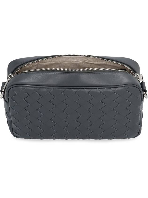 Bottega Veneta Intrecciato Camera Small Cross Bag Grey