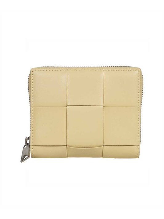 Bottega Veneta Around Zipper Halfwallet Beige