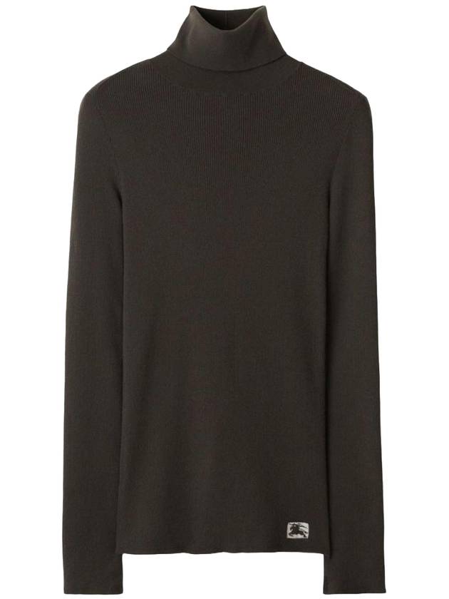 Burberry Equestrian Night Wool Blend Turtleneck Otter